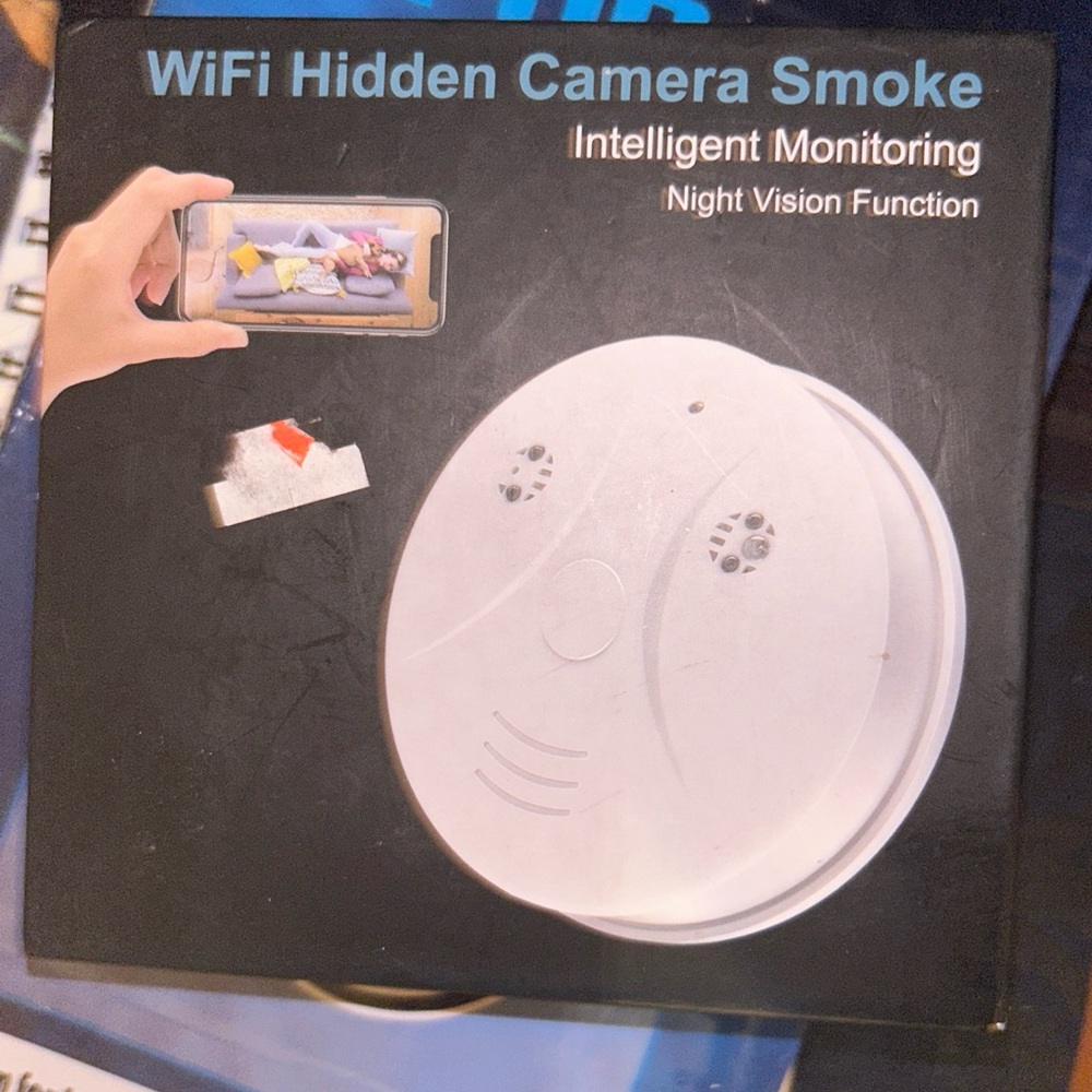 Hidden camera smoke detector .